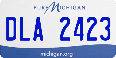 MI license plate DLA2423
