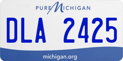 MI license plate DLA2425