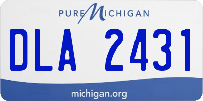 MI license plate DLA2431