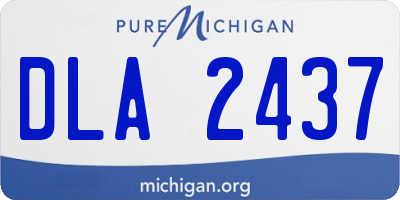 MI license plate DLA2437