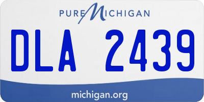 MI license plate DLA2439