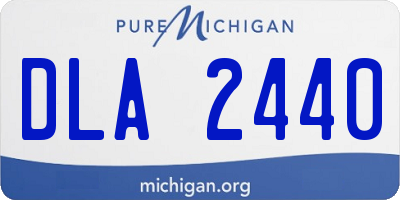MI license plate DLA2440