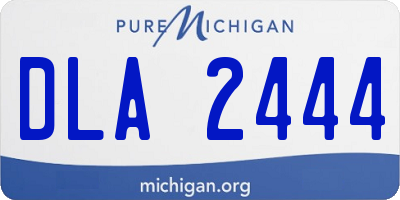 MI license plate DLA2444
