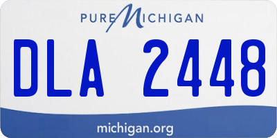 MI license plate DLA2448