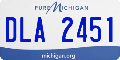 MI license plate DLA2451