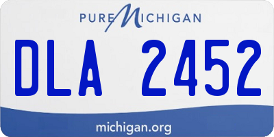 MI license plate DLA2452