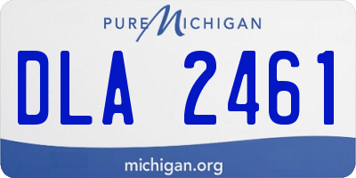 MI license plate DLA2461