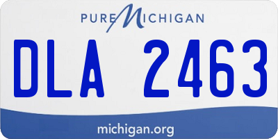 MI license plate DLA2463