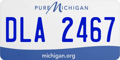 MI license plate DLA2467