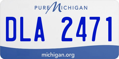 MI license plate DLA2471