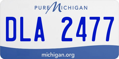 MI license plate DLA2477