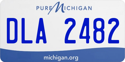 MI license plate DLA2482