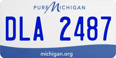 MI license plate DLA2487