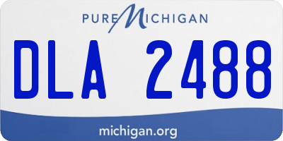 MI license plate DLA2488