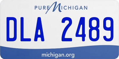 MI license plate DLA2489