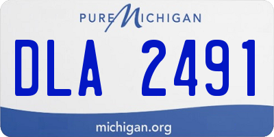 MI license plate DLA2491