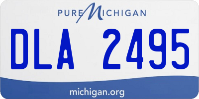 MI license plate DLA2495