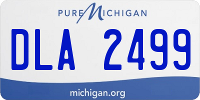MI license plate DLA2499