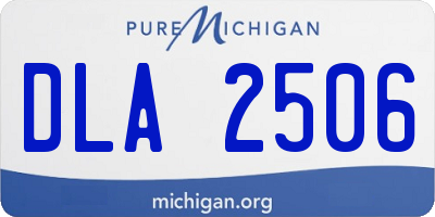 MI license plate DLA2506