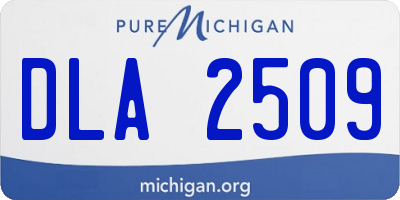 MI license plate DLA2509