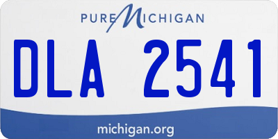 MI license plate DLA2541