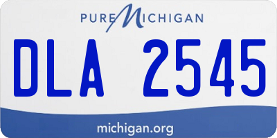 MI license plate DLA2545