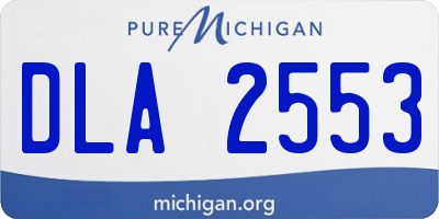 MI license plate DLA2553