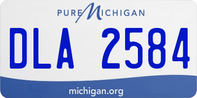 MI license plate DLA2584