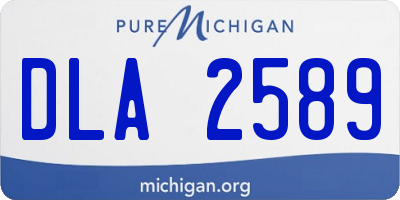 MI license plate DLA2589