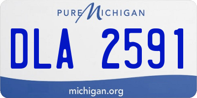 MI license plate DLA2591