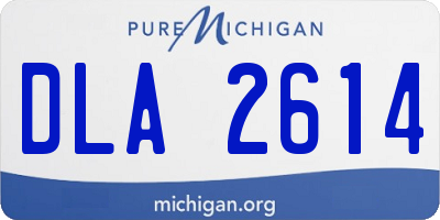 MI license plate DLA2614