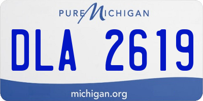 MI license plate DLA2619