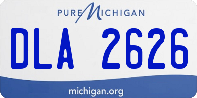 MI license plate DLA2626