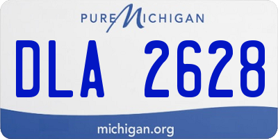 MI license plate DLA2628