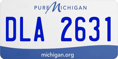 MI license plate DLA2631