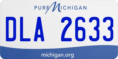 MI license plate DLA2633