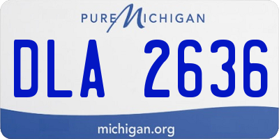 MI license plate DLA2636