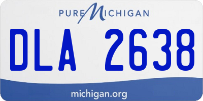 MI license plate DLA2638