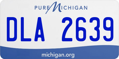 MI license plate DLA2639
