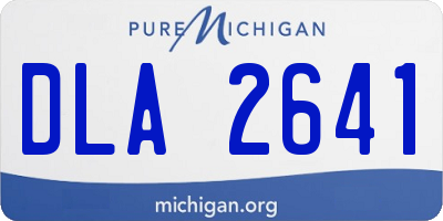 MI license plate DLA2641