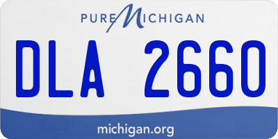 MI license plate DLA2660