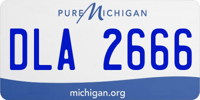 MI license plate DLA2666