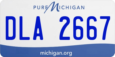 MI license plate DLA2667