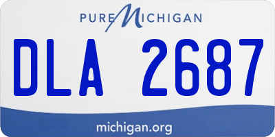 MI license plate DLA2687