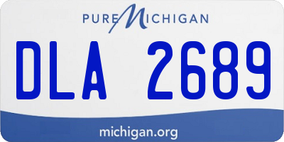MI license plate DLA2689