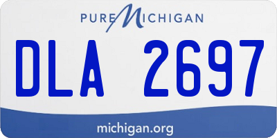 MI license plate DLA2697