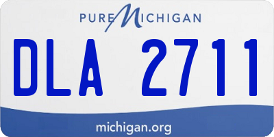 MI license plate DLA2711