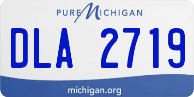 MI license plate DLA2719