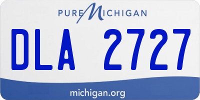 MI license plate DLA2727