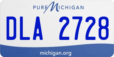 MI license plate DLA2728